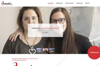 Domotis SA website built by IdealPC