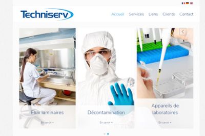 Techniserv website built by IdealPC